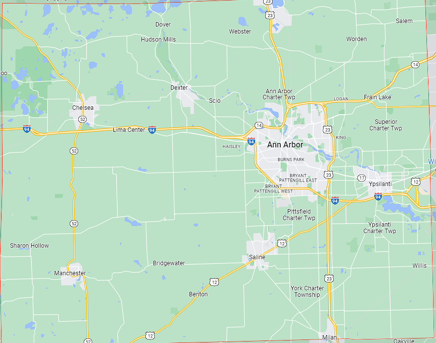 screenshot of county map